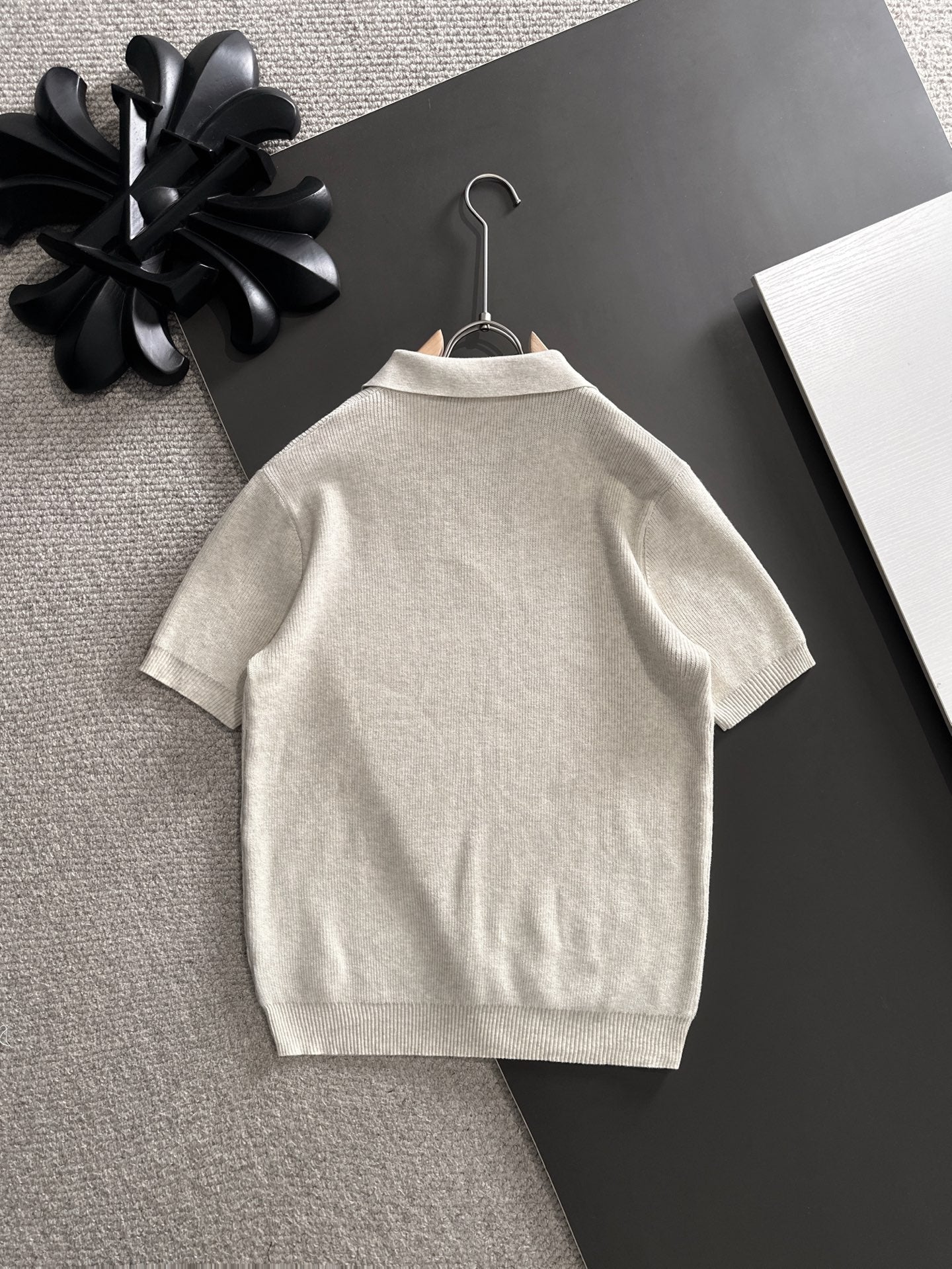 260511 New high-quality combed cotton yarn knitted polo shirt