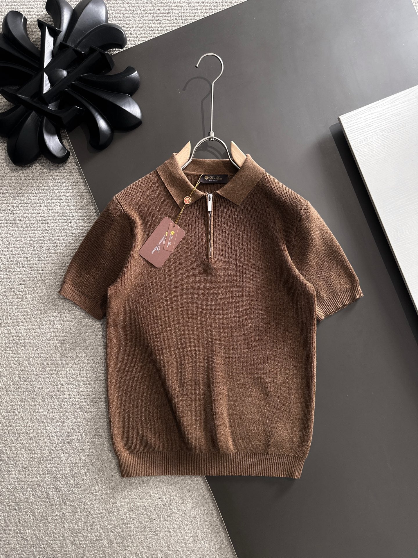 260511 New high-quality combed cotton yarn knitted polo shirt