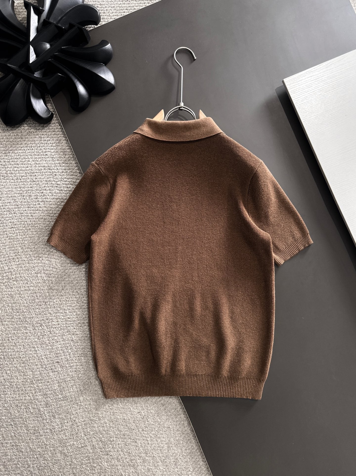 260511 New high-quality combed cotton yarn knitted polo shirt