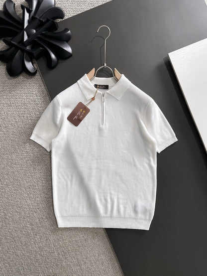 260511 New high-quality combed cotton yarn knitted polo shirt