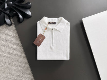 260511 New high-quality combed cotton yarn knitted polo shirt