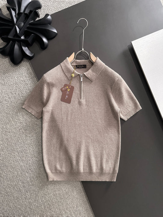 260511 New high-quality combed cotton yarn knitted polo shirt