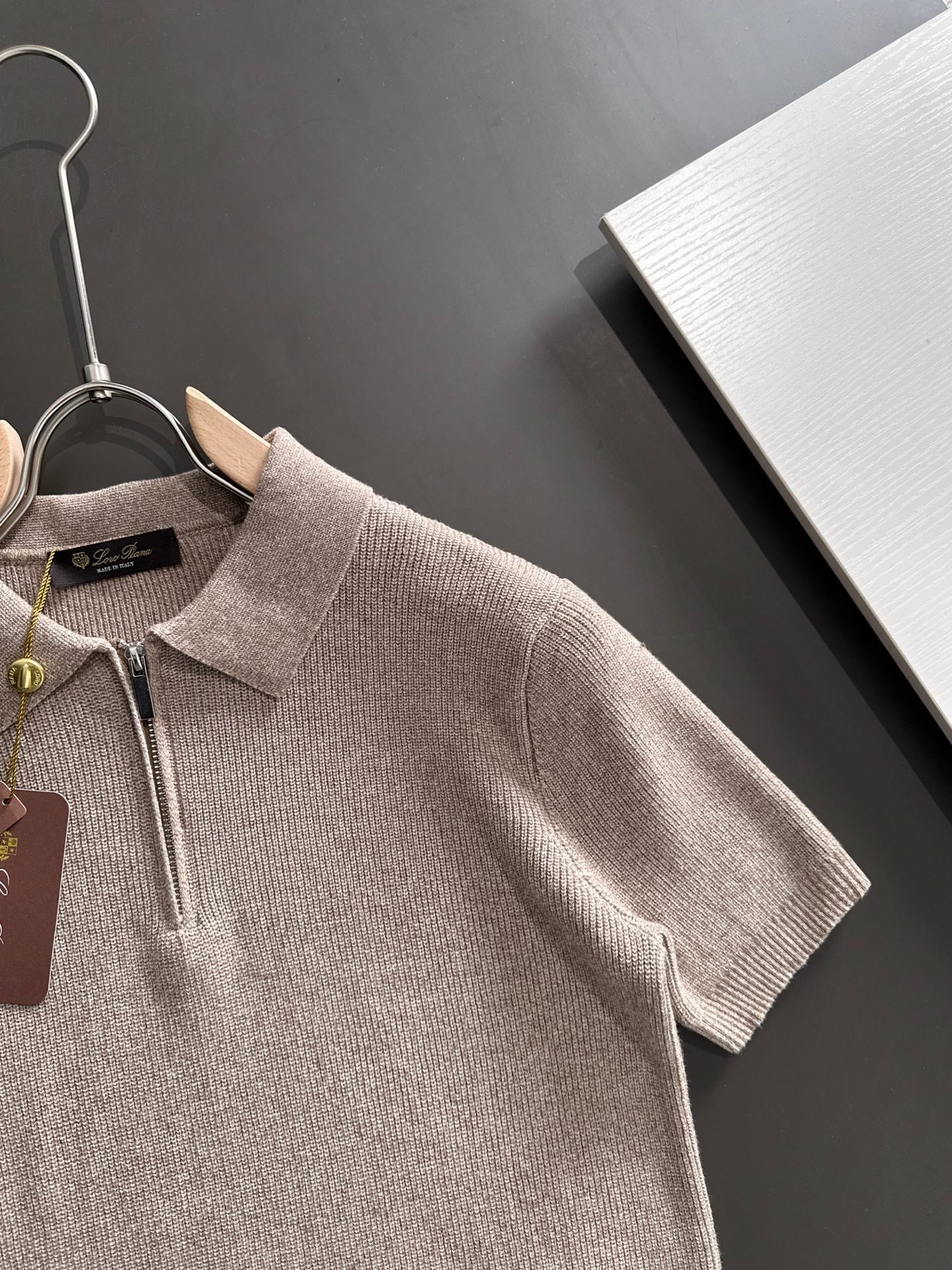 260511 New high-quality combed cotton yarn knitted polo shirt