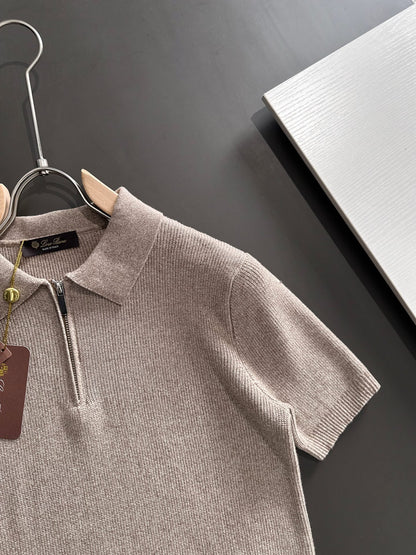 260511 New high-quality combed cotton yarn knitted polo shirt