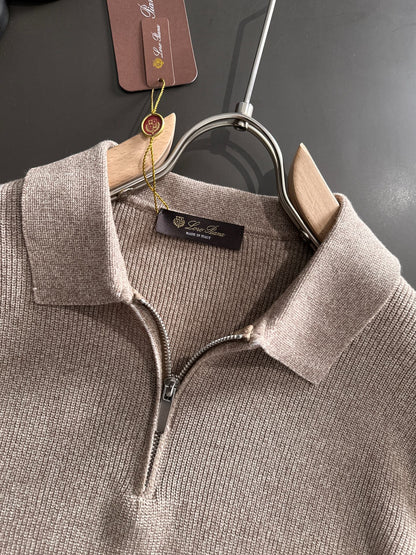 260511 New high-quality combed cotton yarn knitted polo shirt