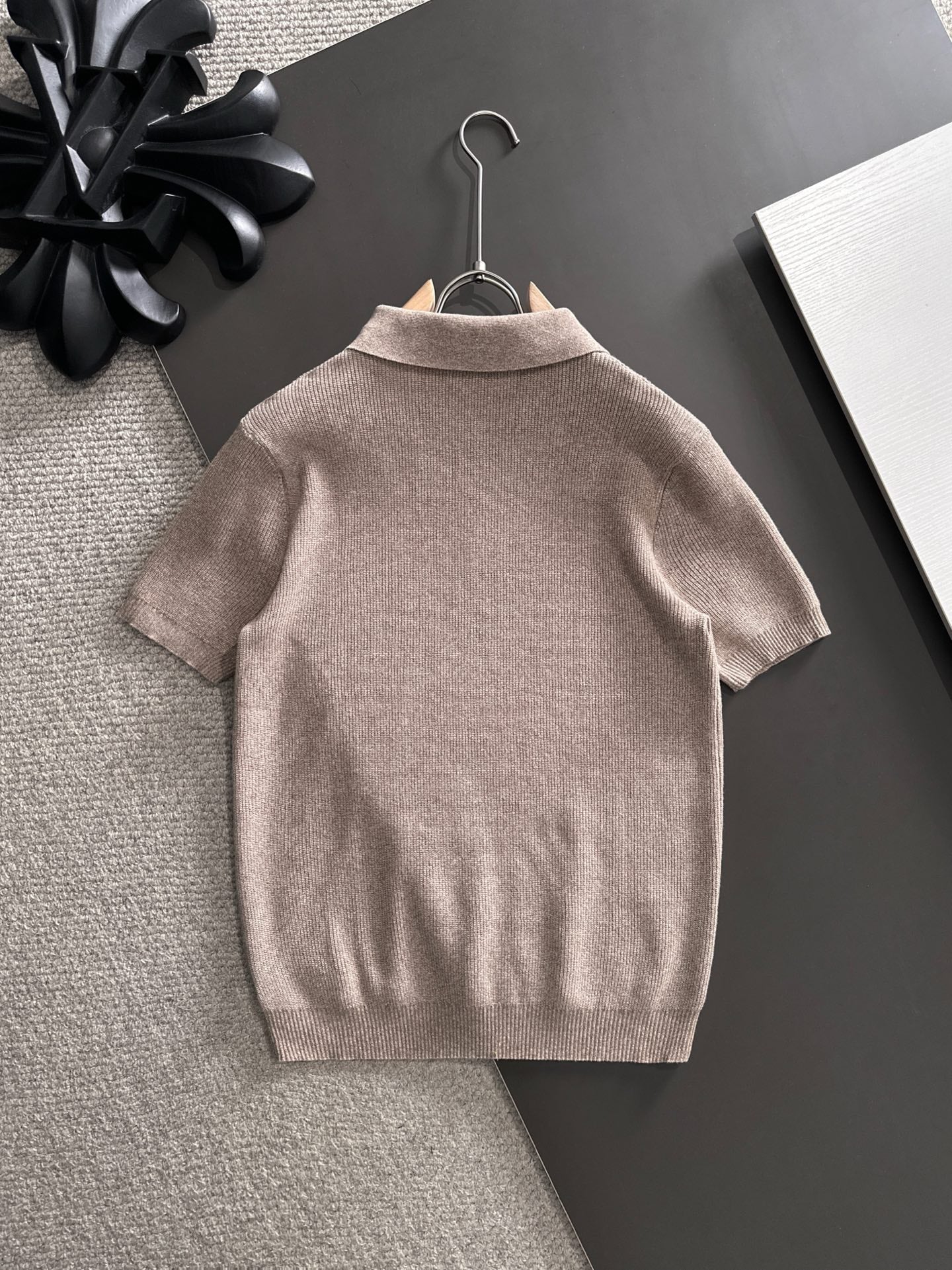 260511 New high-quality combed cotton yarn knitted polo shirt
