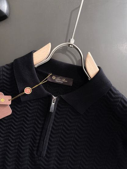 260511 New high-quality combed cotton yarn knitted polo shirt