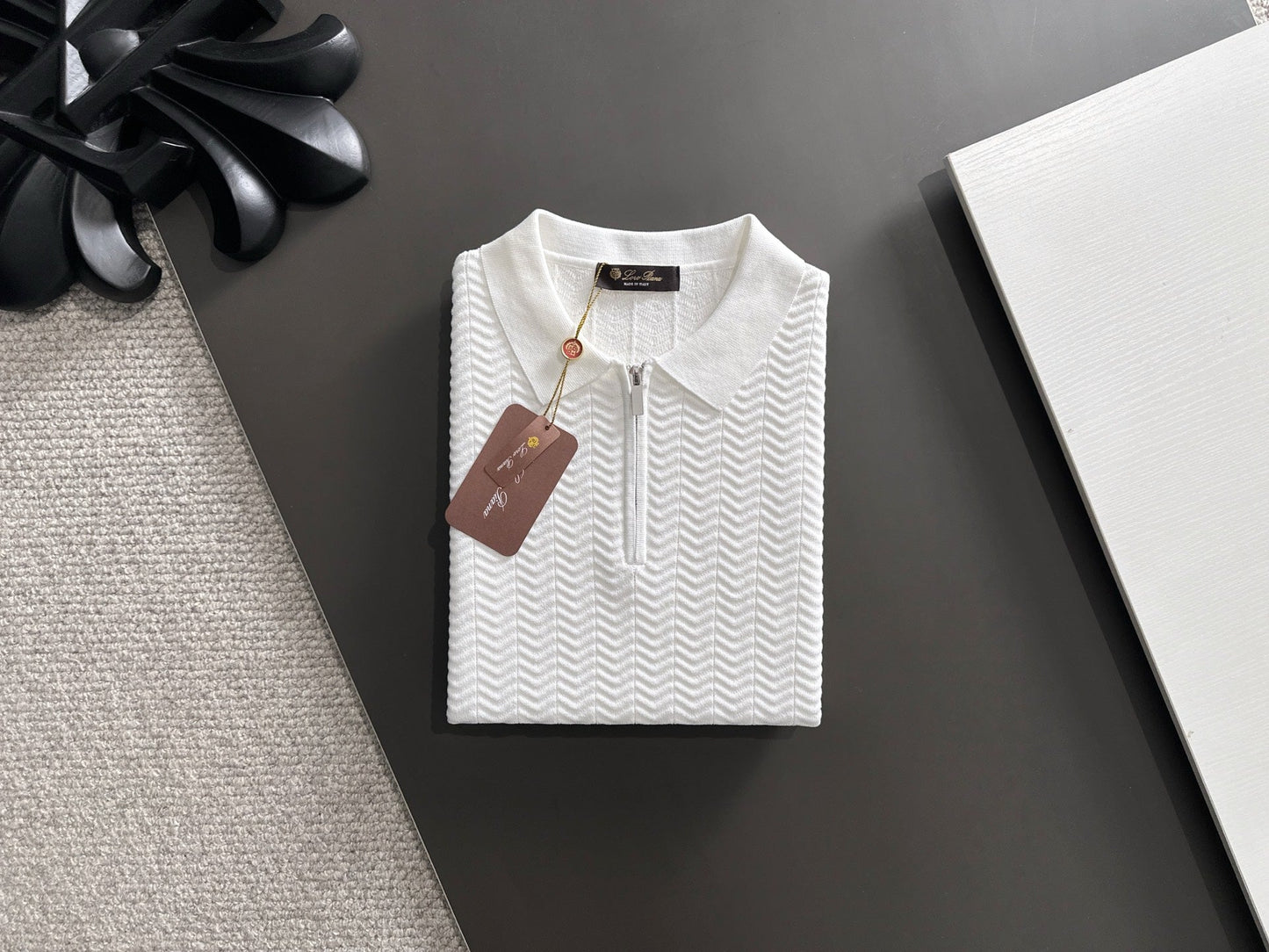 260511 New high-quality combed cotton yarn knitted polo shirt