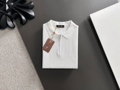 260511 New high-quality combed cotton yarn knitted polo shirt