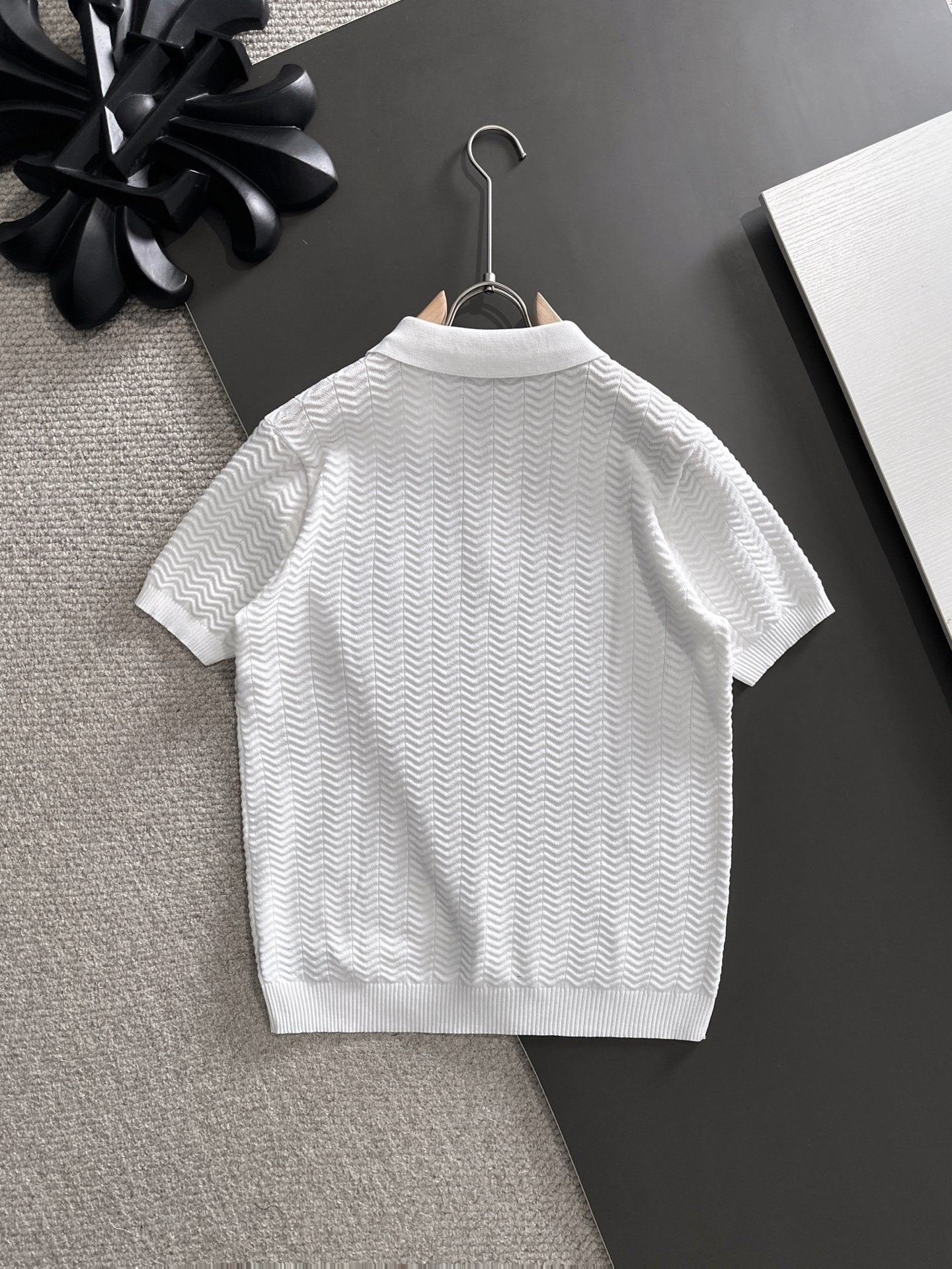 260511 New high-quality combed cotton yarn knitted polo shirt