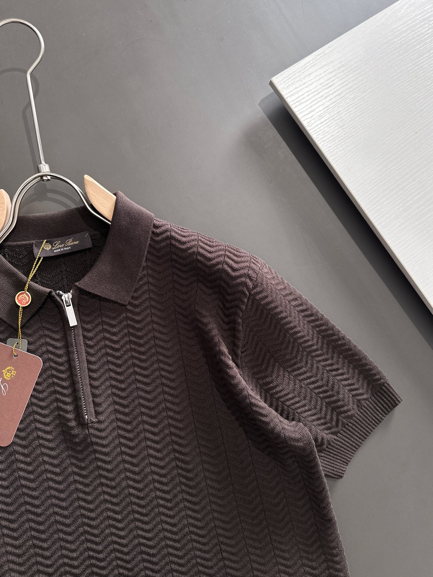 260511 New high-quality combed cotton yarn knitted polo shirt