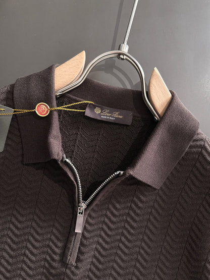 260511 New high-quality combed cotton yarn knitted polo shirt