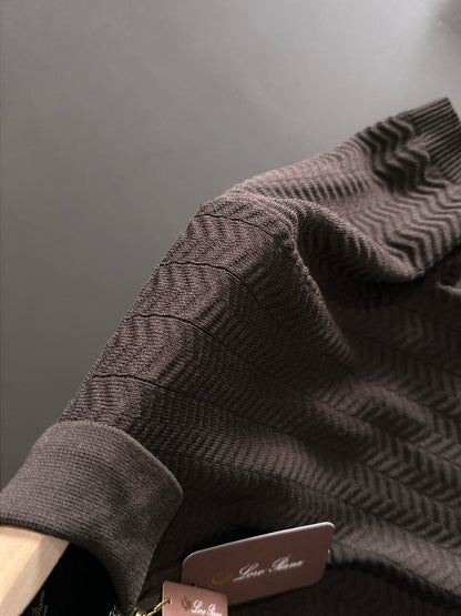 260511 New high-quality combed cotton yarn knitted polo shirt