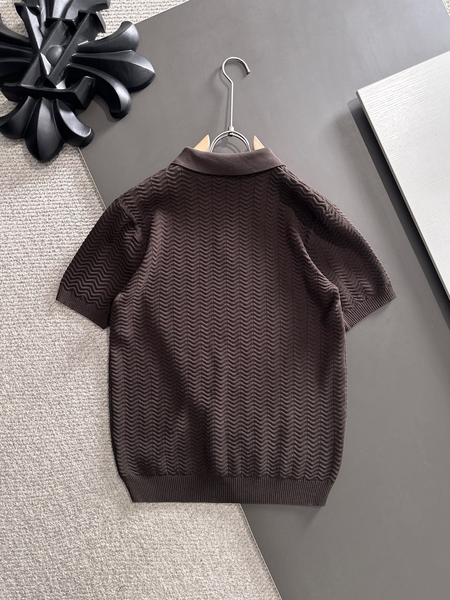 260511 New high-quality combed cotton yarn knitted polo shirt