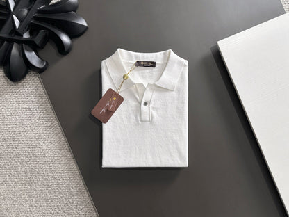 260511 New high-quality combed cotton yarn knitted polo shirt