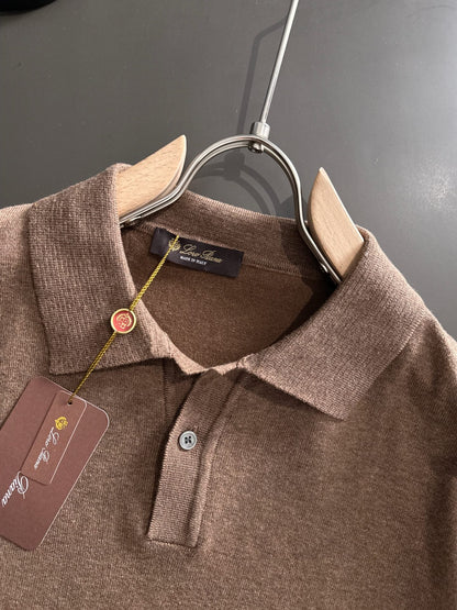 260511 New high-quality combed cotton yarn knitted polo shirt