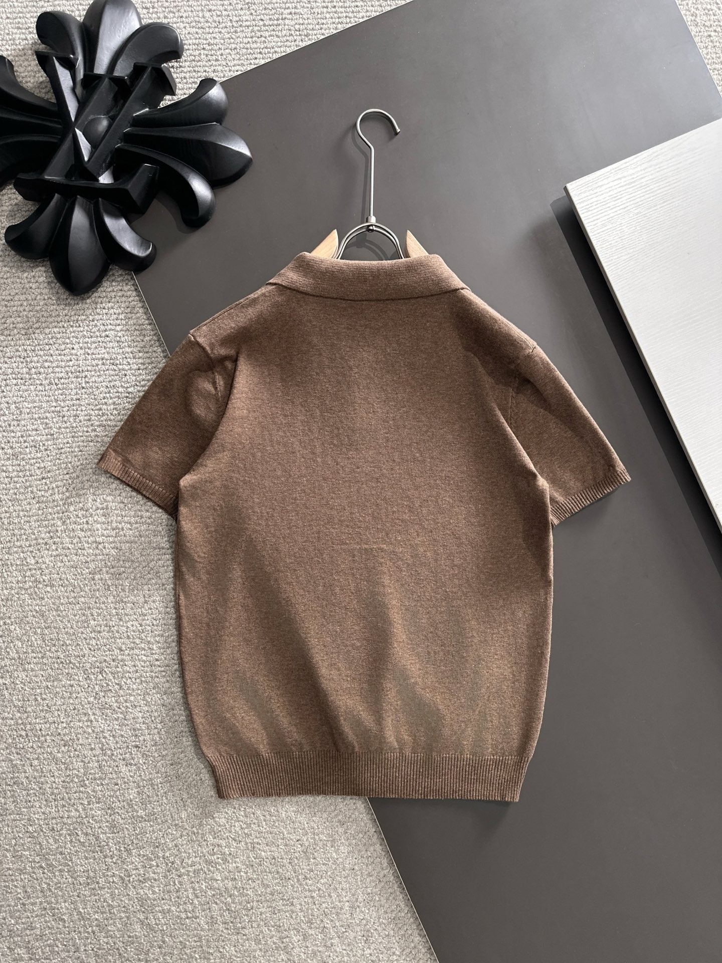 260511 New high-quality combed cotton yarn knitted polo shirt
