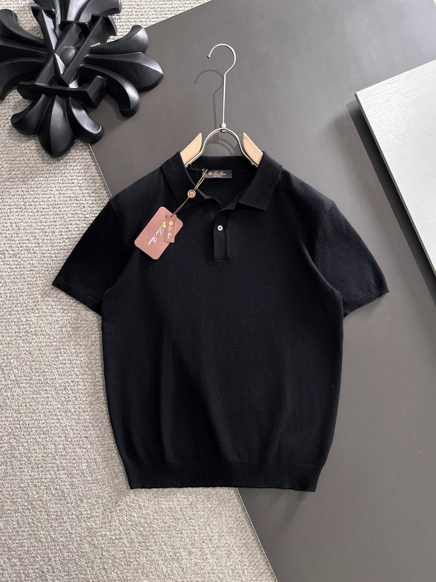 260511 New high-quality combed cotton yarn knitted polo shirt