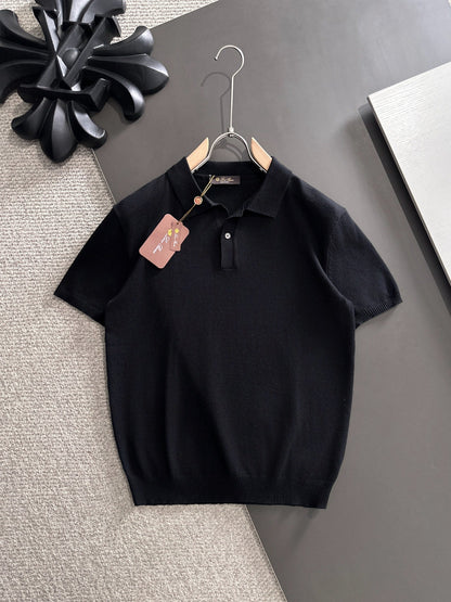 260511 New high-quality combed cotton yarn knitted polo shirt