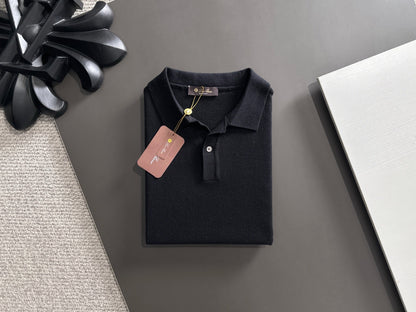 260511 New high-quality combed cotton yarn knitted polo shirt