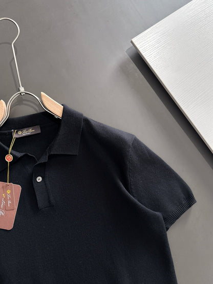 260511 New high-quality combed cotton yarn knitted polo shirt