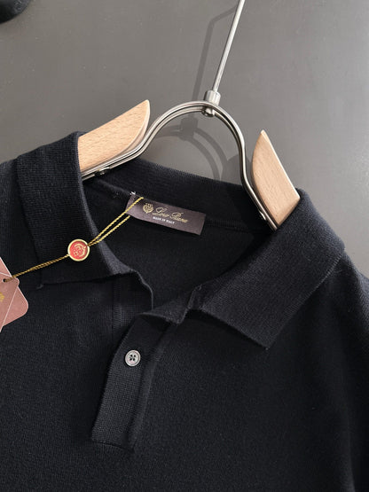 260511 New high-quality combed cotton yarn knitted polo shirt