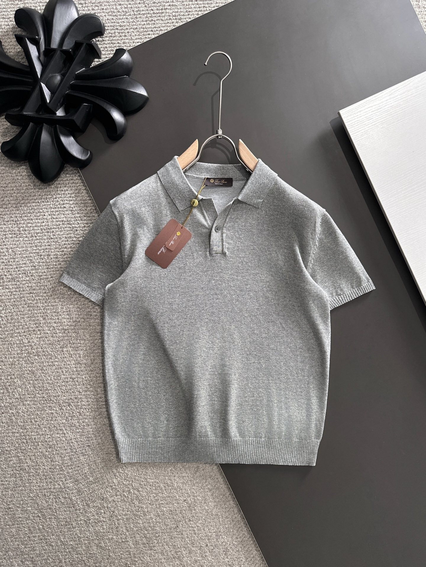 260511 New high-quality combed cotton yarn knitted polo shirt