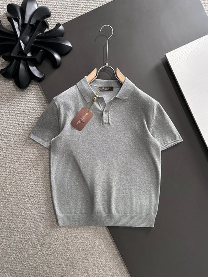260511 New high-quality combed cotton yarn knitted polo shirt
