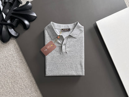 260511 New high-quality combed cotton yarn knitted polo shirt