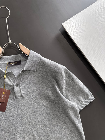 260511 New high-quality combed cotton yarn knitted polo shirt