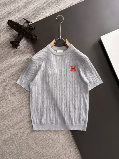 260511 New high-quality combed cotton yarn knitted T-shirt