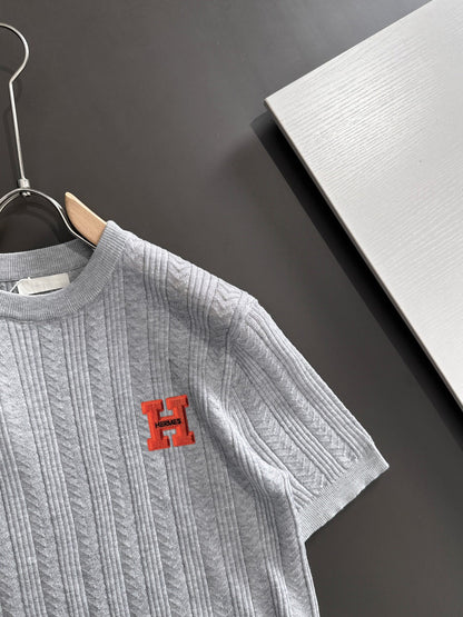 260511 New high-quality combed cotton yarn knitted T-shirt