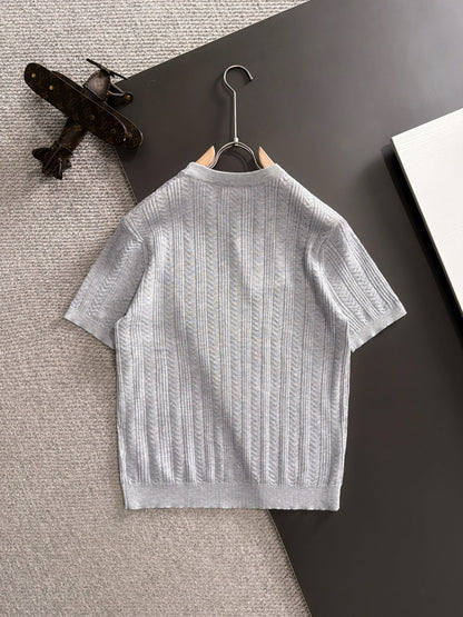 260511 New high-quality combed cotton yarn knitted T-shirt