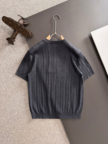 260511 New high-quality combed cotton yarn knitted T-shirt