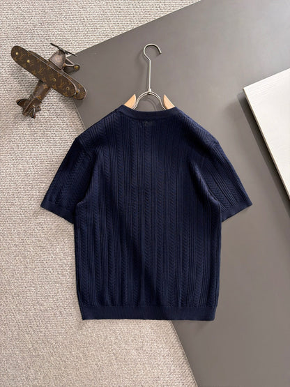 260511 New high-quality combed cotton yarn knitted T-shirt