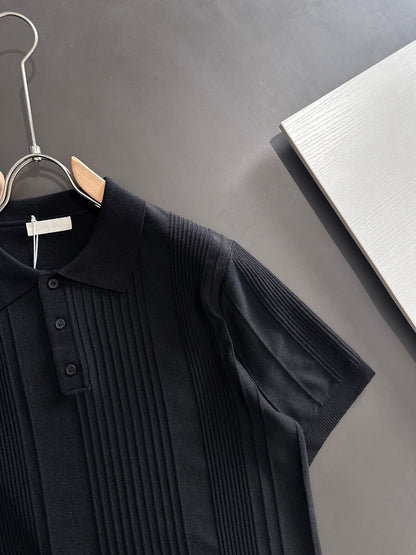 260511 New high-quality combed cotton yarn knitted polo shirt