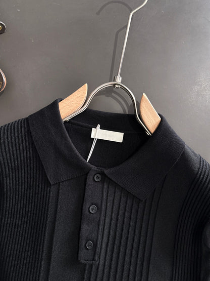 260511 New high-quality combed cotton yarn knitted polo shirt