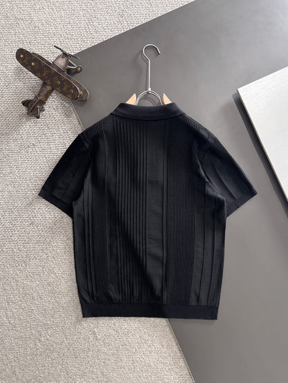 260511 New high-quality combed cotton yarn knitted polo shirt