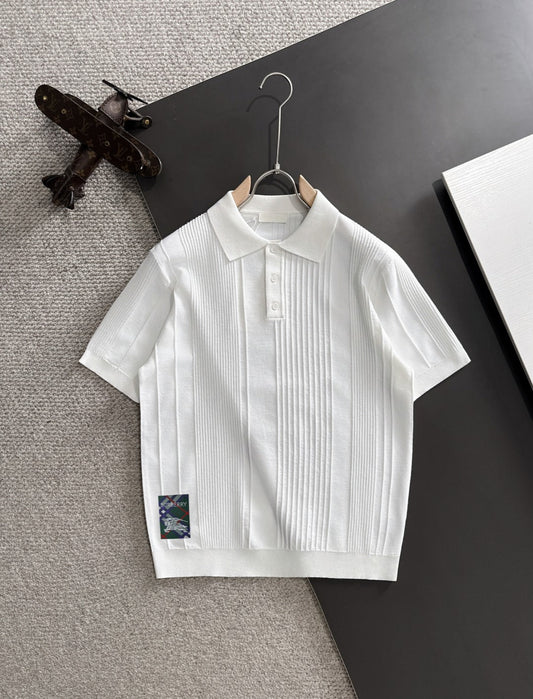 260511 New high-quality combed cotton yarn knitted polo shirt