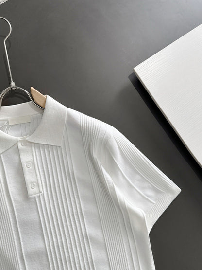 260511 New high-quality combed cotton yarn knitted polo shirt