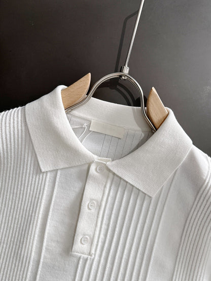 260511 New high-quality combed cotton yarn knitted polo shirt