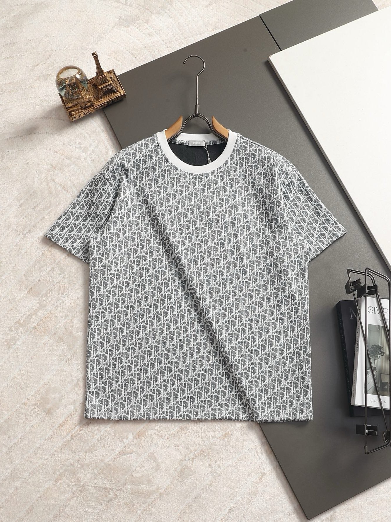 260511 New high-quality printed-letter jacquard towel T-shirt