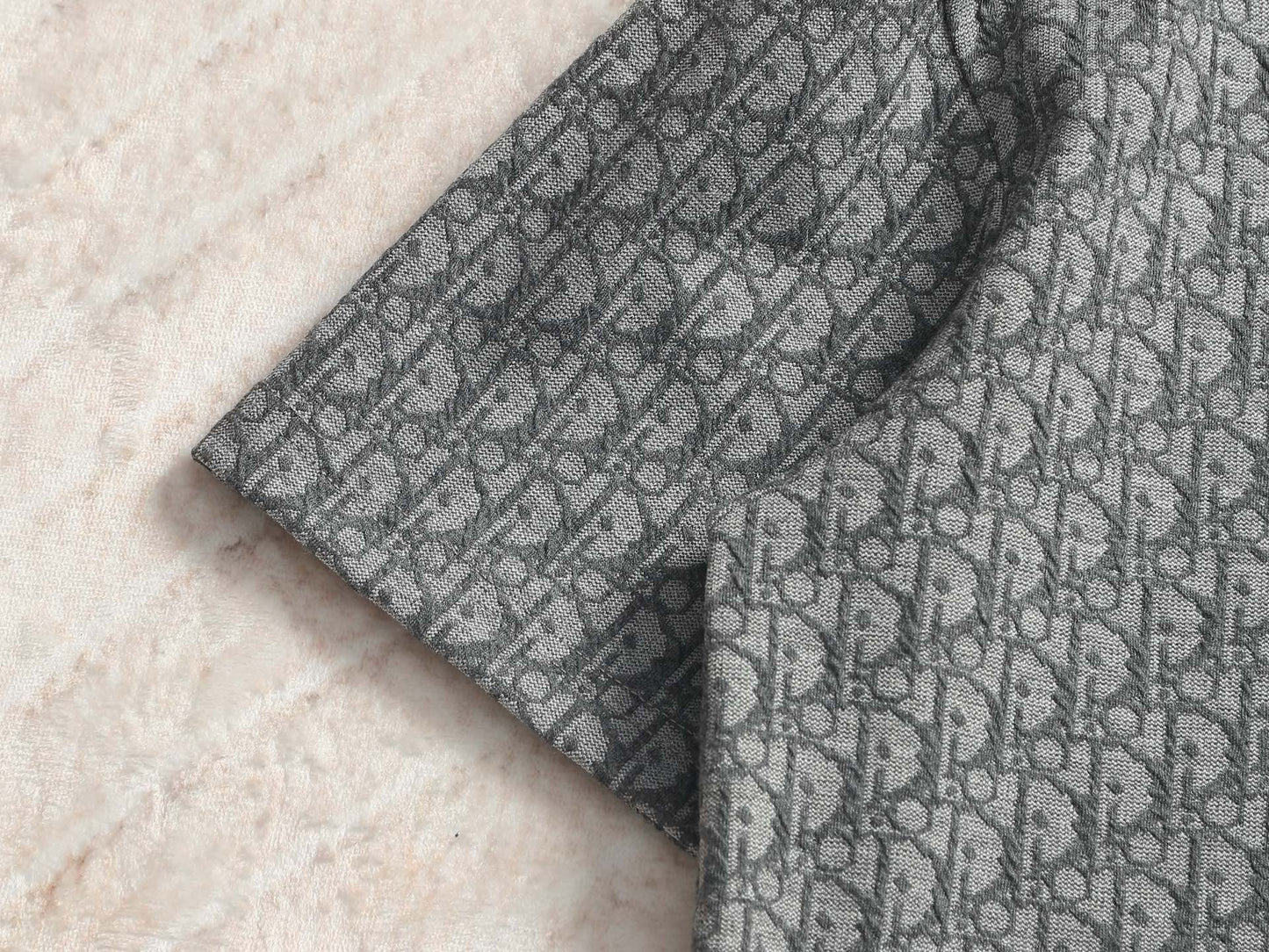 260511 New high-quality printed-letter jacquard towel T-shirt