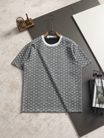 260511 New high-quality printed-letter jacquard towel T-shirt
