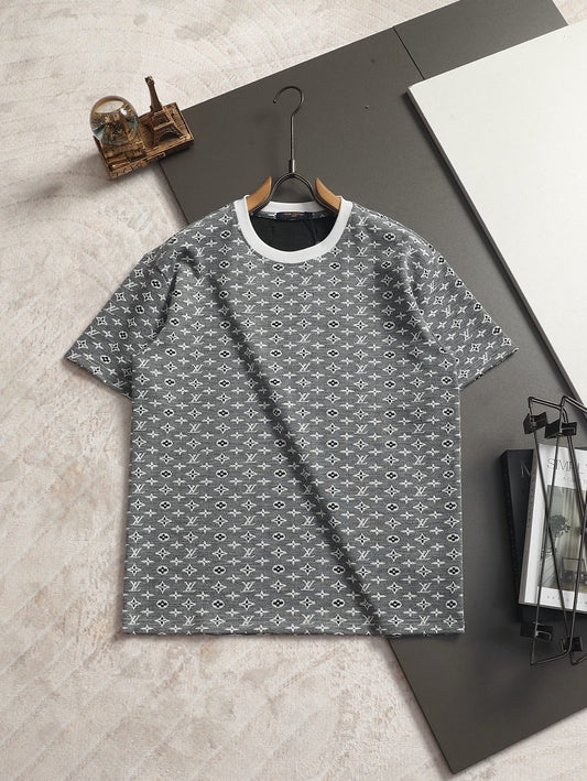 260511 New high-quality printed-letter jacquard towel T-shirt