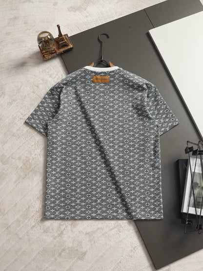 260511 New high-quality printed-letter jacquard towel T-shirt