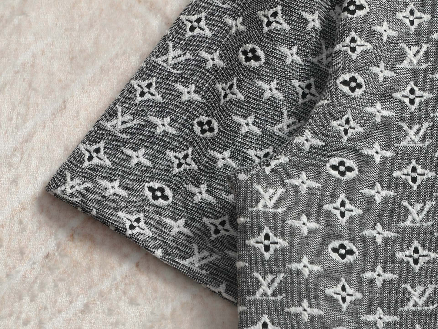260511 New high-quality printed-letter jacquard towel T-shirt
