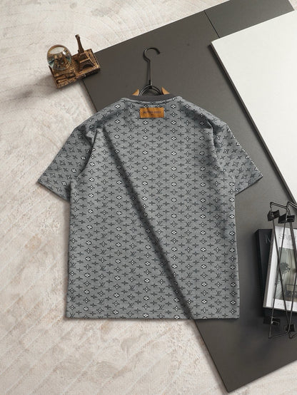 260511 New high-quality printed-letter jacquard towel T-shirt