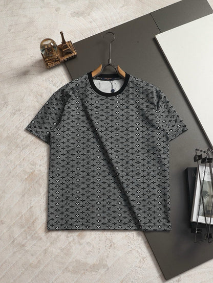 260511 New high-quality printed-letter jacquard towel T-shirt
