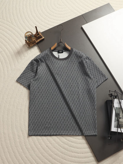 260511 New high-quality printed-letter jacquard towel T-shirt